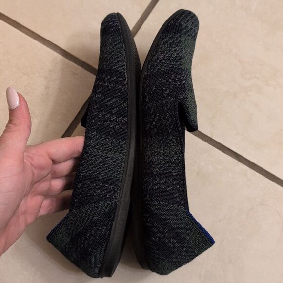 ROTHY’S The Loafer Knit Forest Tartan Limited Edition Holiday Rare Green 7.5 - Picture 7 of 11